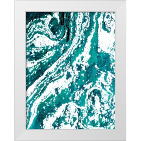 Iron Aqua White Modern Wood Framed Art Print by Grey, Jace