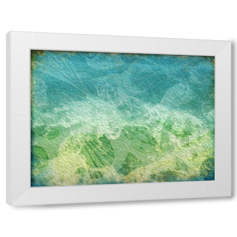 Beach Abstract White Modern Wood Framed Art Print by Grey, Jace
