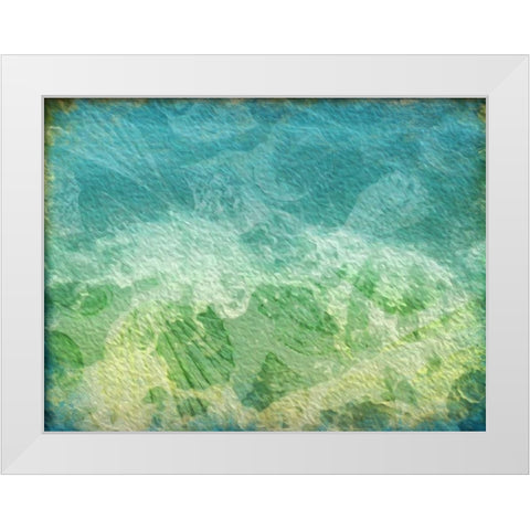 Beach Abstract White Modern Wood Framed Art Print by Grey, Jace