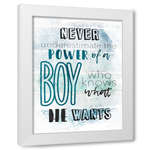 He Wants White Modern Wood Framed Art Print by Grey, Jace