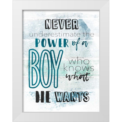 He Wants White Modern Wood Framed Art Print by Grey, Jace
