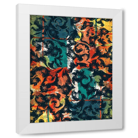 Coastal Floral Patch White Modern Wood Framed Art Print by Grey, Jace