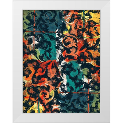 Coastal Floral Patch White Modern Wood Framed Art Print by Grey, Jace