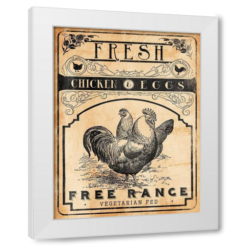 Chicken Eggs White Modern Wood Framed Art Print by Grey, Jace