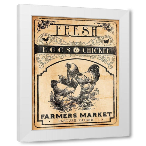 Eggs Chicken White Modern Wood Framed Art Print by Grey, Jace