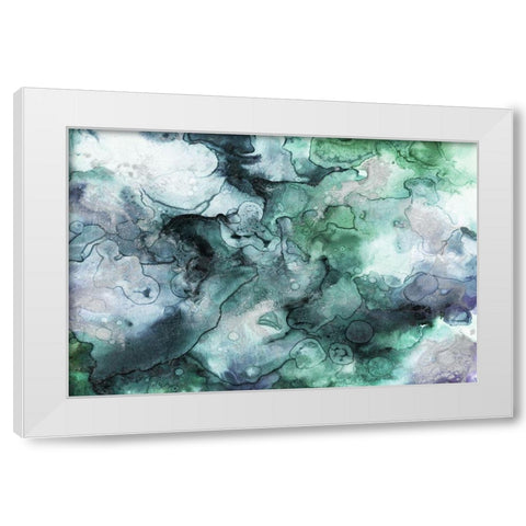 Water Rocks White Modern Wood Framed Art Print by Grey, Jace