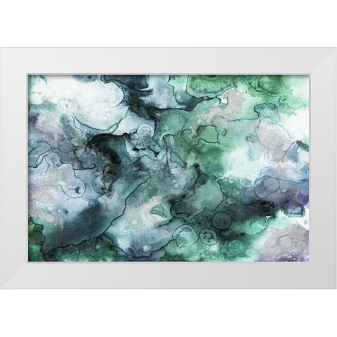Water Rocks White Modern Wood Framed Art Print by Grey, Jace