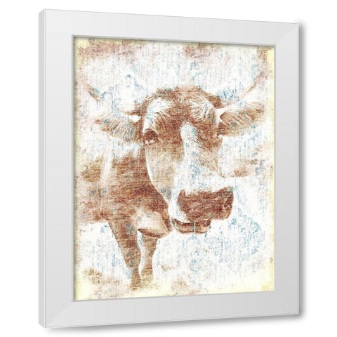 Copper Cow White Modern Wood Framed Art Print by Grey, Jace