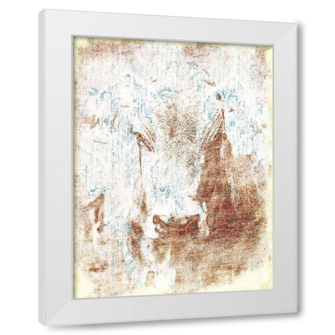 Copper Cow Again White Modern Wood Framed Art Print by Grey, Jace