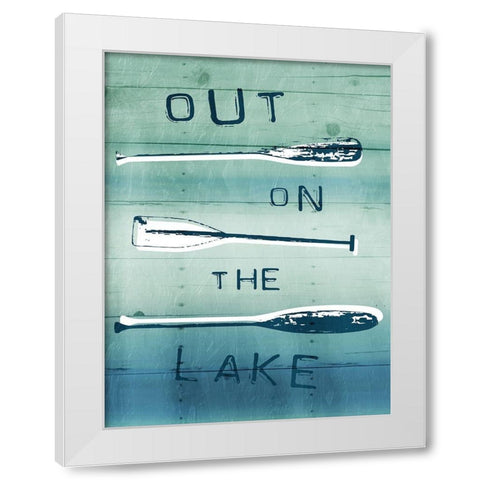 Out On The Lake White Modern Wood Framed Art Print by Grey, Jace