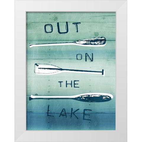 Out On The Lake White Modern Wood Framed Art Print by Grey, Jace
