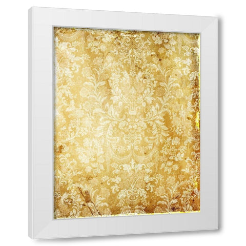 Golden Sunny Wall White Modern Wood Framed Art Print by Grey, Jace