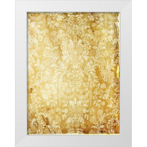 Golden Sunny Wall White Modern Wood Framed Art Print by Grey, Jace