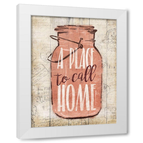 A Jar To Call Home White Modern Wood Framed Art Print by Grey, Jace
