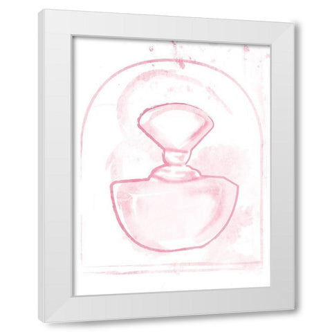 Pink Perfume One White Modern Wood Framed Art Print by Grey, Jace