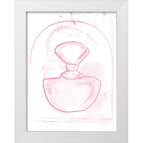 Pink Perfume One White Modern Wood Framed Art Print by Grey, Jace