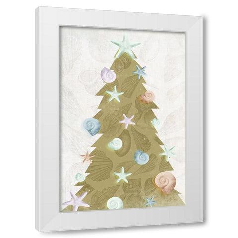 Coastal Christmas White Modern Wood Framed Art Print by Grey, Jace