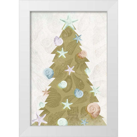 Coastal Christmas White Modern Wood Framed Art Print by Grey, Jace