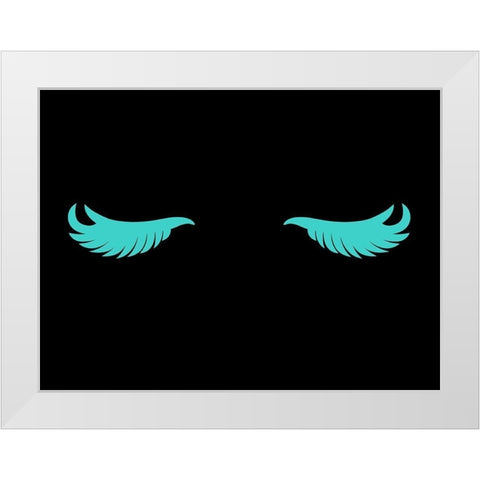 Eye Lashes Dark White Modern Wood Framed Art Print by Grey, Jace