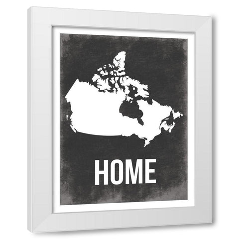 Canada Home White Modern Wood Framed Art Print by Grey, Jace
