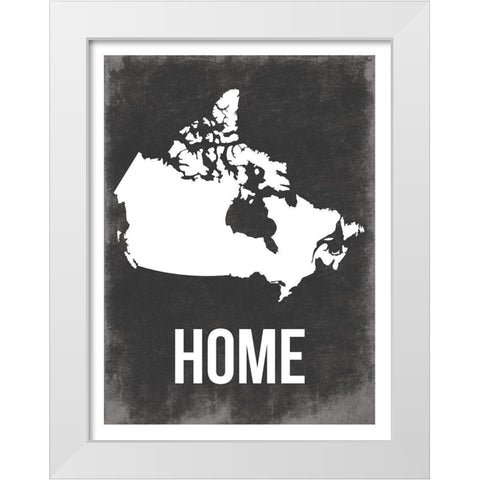 Canada Home White Modern Wood Framed Art Print by Grey, Jace