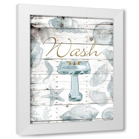 Wash Sink White Modern Wood Framed Art Print by Grey, Jace