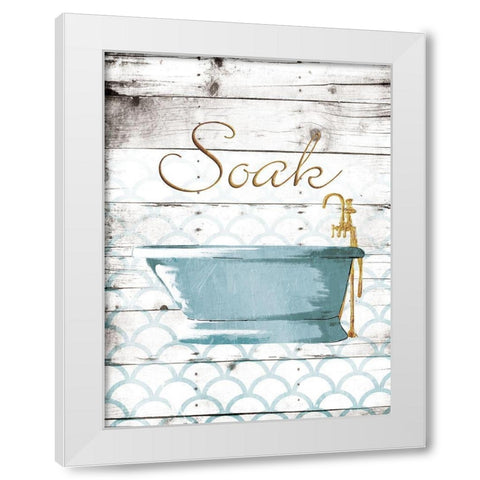 Soak Bath White Modern Wood Framed Art Print by Grey, Jace
