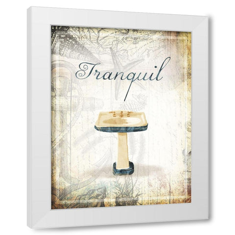 Tranquil Sea Sink White Modern Wood Framed Art Print by Grey, Jace