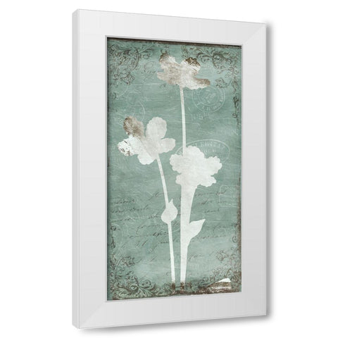 Postal Floral Silo Mate White Modern Wood Framed Art Print by Grey, Jace
