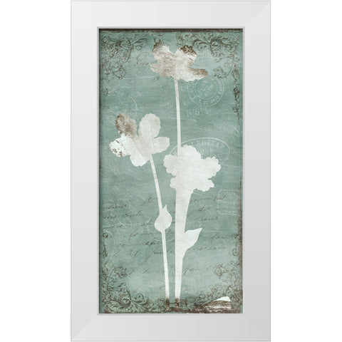 Postal Floral Silo Mate White Modern Wood Framed Art Print by Grey, Jace