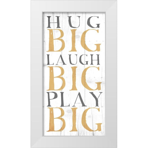 Hug Big White Modern Wood Framed Art Print by Grey, Jace