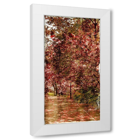 Ny Fall Trees Mate White Modern Wood Framed Art Print by Grey, Jace
