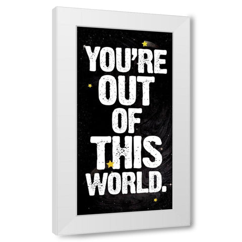 Out Of This World Space White Modern Wood Framed Art Print by Grey, Jace