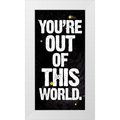 Out Of This World Space White Modern Wood Framed Art Print by Grey, Jace