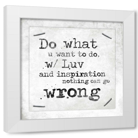 Stapled Quotes White Modern Wood Framed Art Print by Grey, Jace