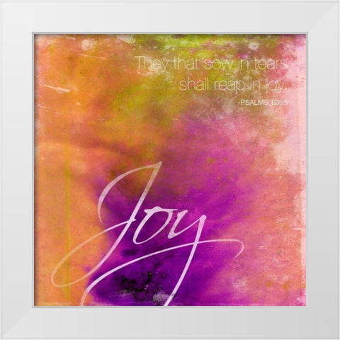 Joy White Modern Wood Framed Art Print by Grey, Jace