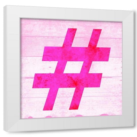 SHIFT KEY # White Modern Wood Framed Art Print by Grey, Jace