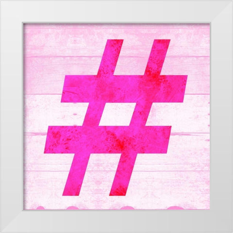 SHIFT KEY # White Modern Wood Framed Art Print by Grey, Jace