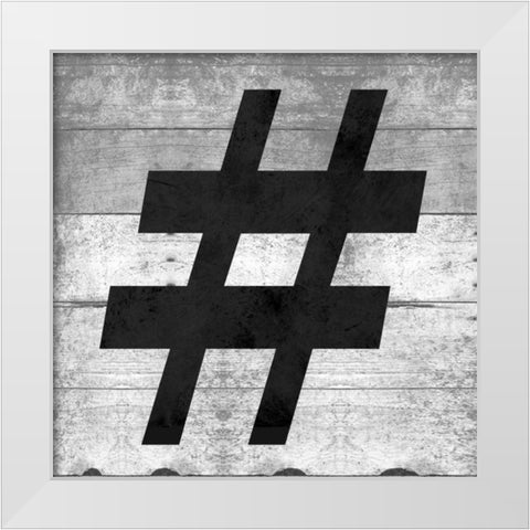 SHIFT KEY# White Modern Wood Framed Art Print by Grey, Jace