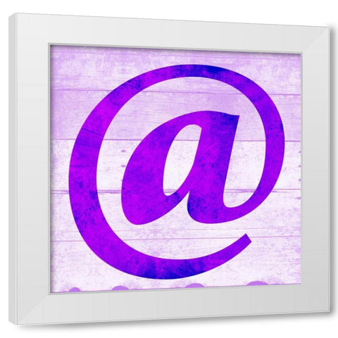 SHIFT KEY @ White Modern Wood Framed Art Print by Grey, Jace