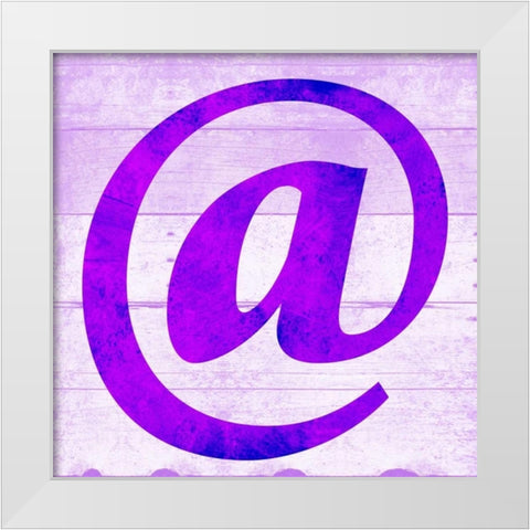 SHIFT KEY @ White Modern Wood Framed Art Print by Grey, Jace