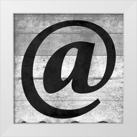 SHIFT KEY @ White Modern Wood Framed Art Print by Grey, Jace