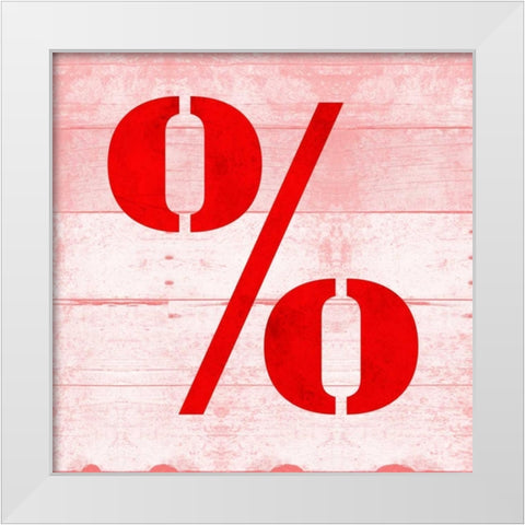 SHIFT KEY % White Modern Wood Framed Art Print by Grey, Jace