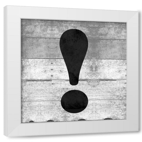 SHIFT KEY! White Modern Wood Framed Art Print by Grey, Jace