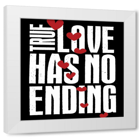 Love White Modern Wood Framed Art Print by Grey, Jace