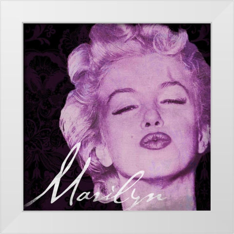 Marilyn 1 White Modern Wood Framed Art Print by Grey, Jace