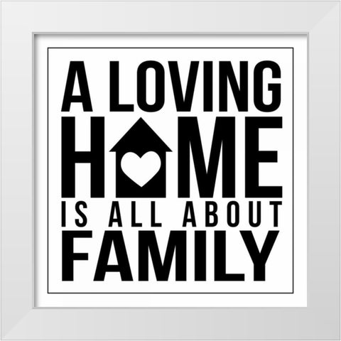 Home 3 White Modern Wood Framed Art Print by Grey, Jace