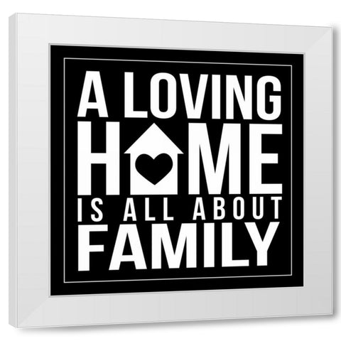 Home 1 White Modern Wood Framed Art Print by Grey, Jace