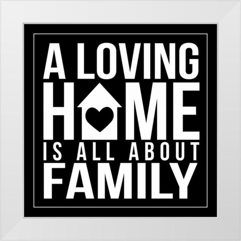Home 1 White Modern Wood Framed Art Print by Grey, Jace