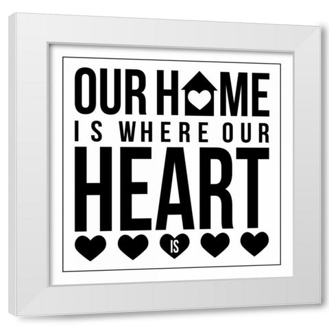 Home 4 White Modern Wood Framed Art Print by Grey, Jace